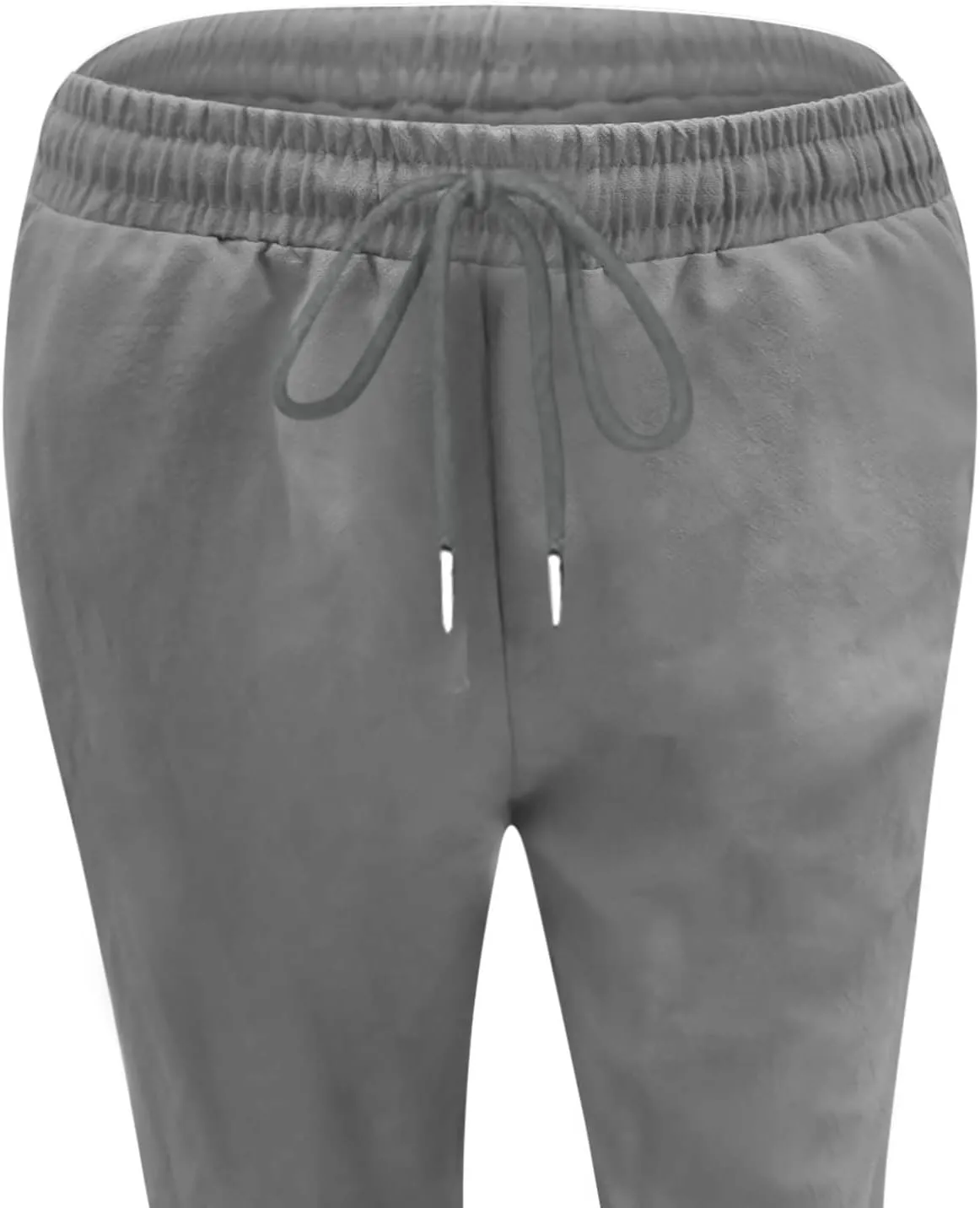 Womens Cotton Linen Pants 2025 Casual Elastic High Waisted Straight Leg Lounge Pant Summer Long Trousers with Pockets
