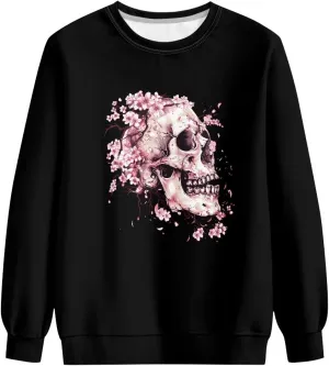 Womens Crewneck Sweatshirt with Design Oversized Long Sleeve Graphic Tshirts Shirts for Women XS-4XL