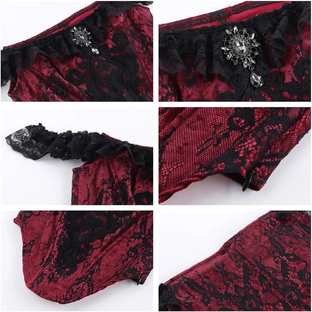 Womens Gothic Crop Top Goth Grunge Lace Tank Tops Punk Y2k Cami Alt Shirts Streetwear Casual Camisole