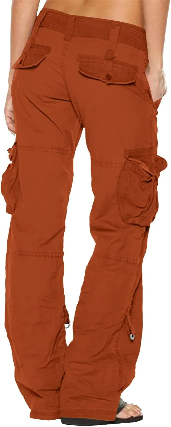 Women's Parachute Cargo Pants Y2K Trendy Teen Girls Baggy Wide Leg Hiking Pant Stretch Waist Casual Outdoor Trousers