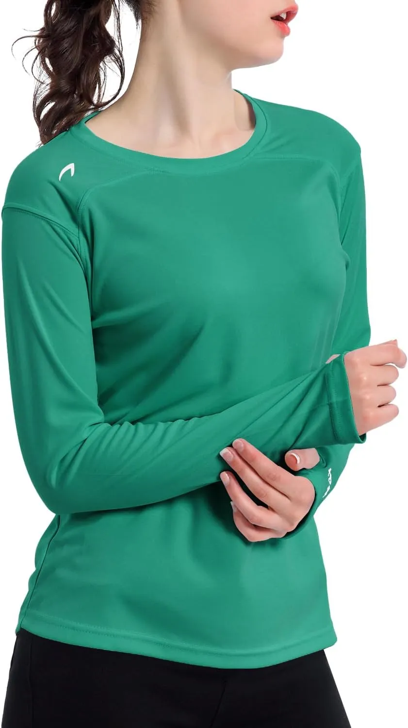 Women's UPF 50  UV Sun Protection Shirt Outdoor Performance Long Sleeve Rash Guard Shirts for Hiking,Swim,Fishing