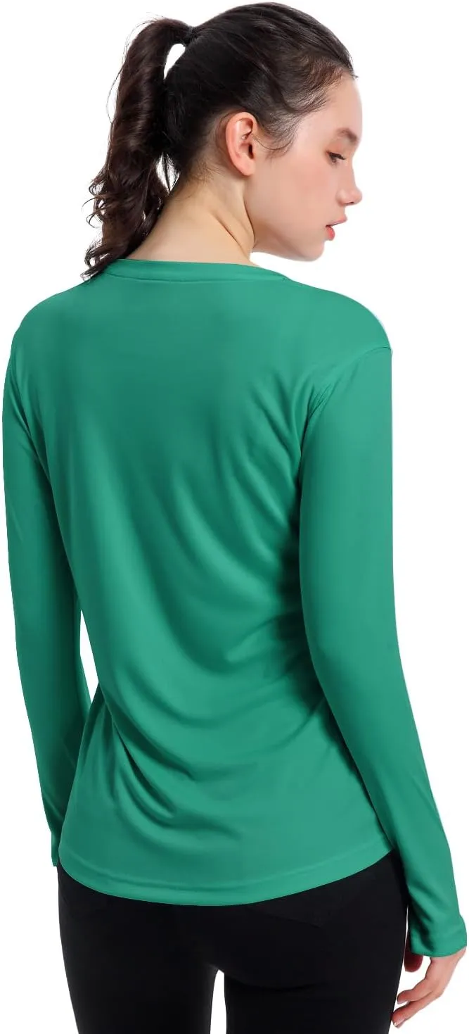Women's UPF 50  UV Sun Protection Shirt Outdoor Performance Long Sleeve Rash Guard Shirts for Hiking,Swim,Fishing