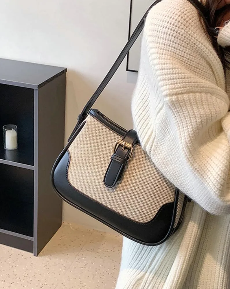 Women's Vegan Leather Purses Trendy Crossbody Purse Vintage Shoulder Handbags Clutch Underarm Tote Designer Bags