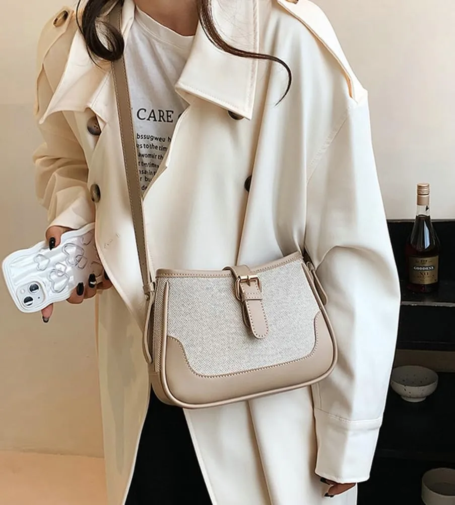 Women's Vegan Leather Purses Trendy Crossbody Purse Vintage Shoulder Handbags Clutch Underarm Tote Designer Bags
