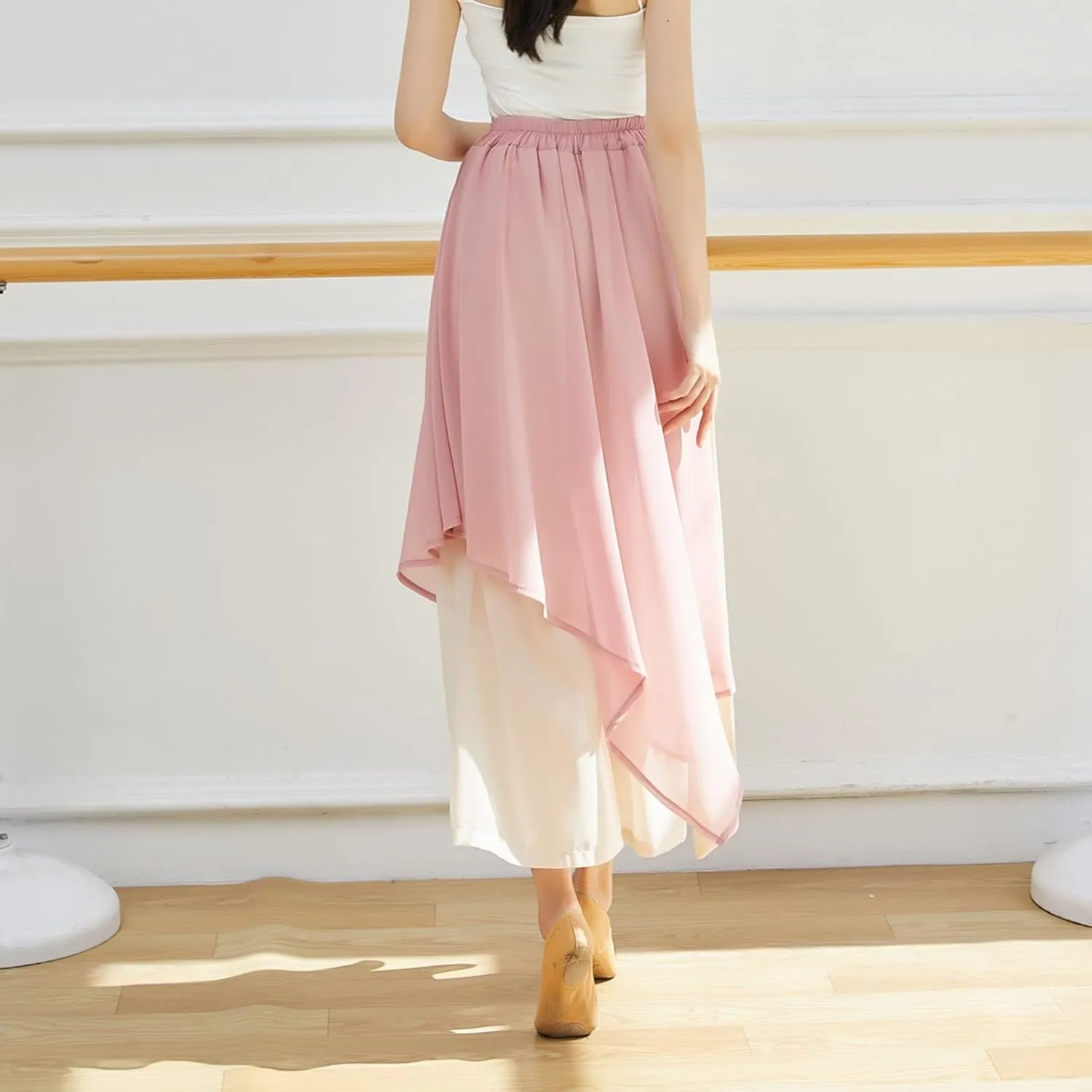 YOLAI Women Linen Palazzo Pants Flowy Boho Wide Leg High Waist Long Pants Casual Lounge Pant Trousers with Pockets