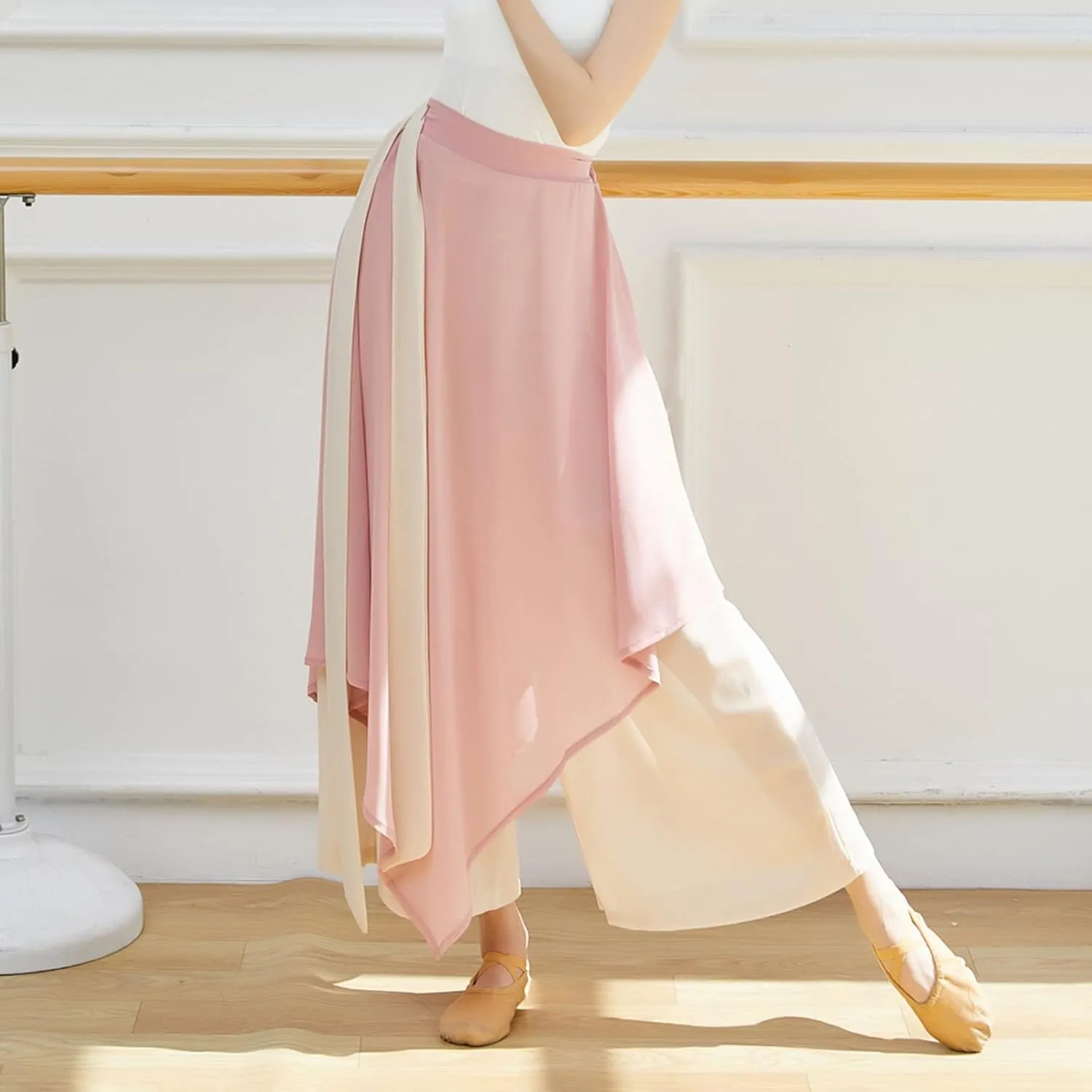 YOLAI Women Linen Palazzo Pants Flowy Boho Wide Leg High Waist Long Pants Casual Lounge Pant Trousers with Pockets
