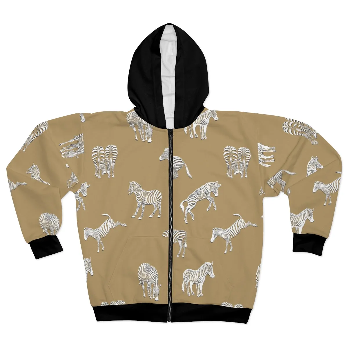 Zebra Play Unisex Zip Hoodie